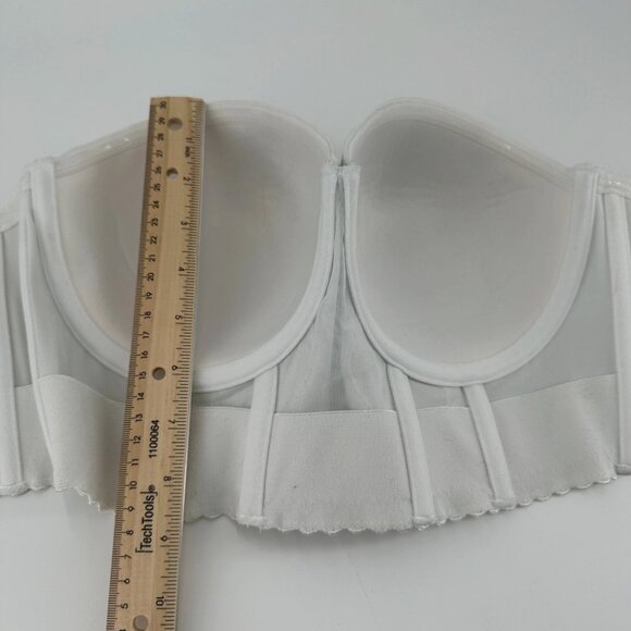Parfait Womens White Elissa Strapless Long Line Bustier Bra Size 38DD - Picture 8 of 8